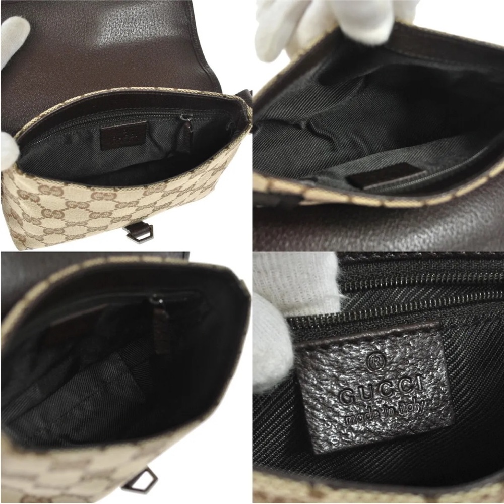 Authentic Gucci brown monogram canvas waist bag fanny pack bum bag - Picture 8 of 14